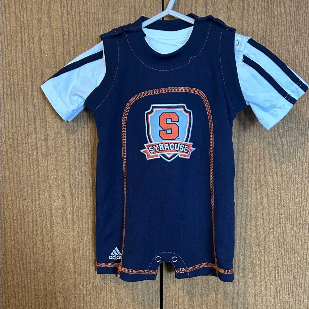 Adidas Kids Navy and White Syracuse Bodysuit